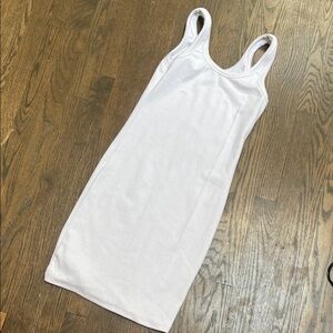 Fashion Nova White Fitted  Dress MEIDUM